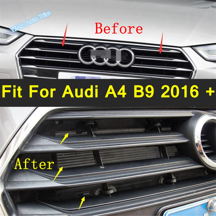 

Lapetus Car Middle Insect Screening Mesh Front Grille Insert Net More Protection Cover Kit Fit For Audi A4 B9 2016 - 2019