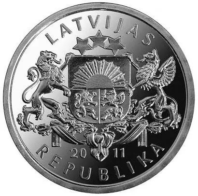 Латвия 1 Lats памятные монеты пивная гарсидиция Европейская оригинальная