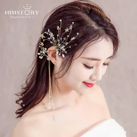himstory bridal ear accessories handmade wedding fringe tassel earrings cuffs elegance hair jewelry wedding hair accessories