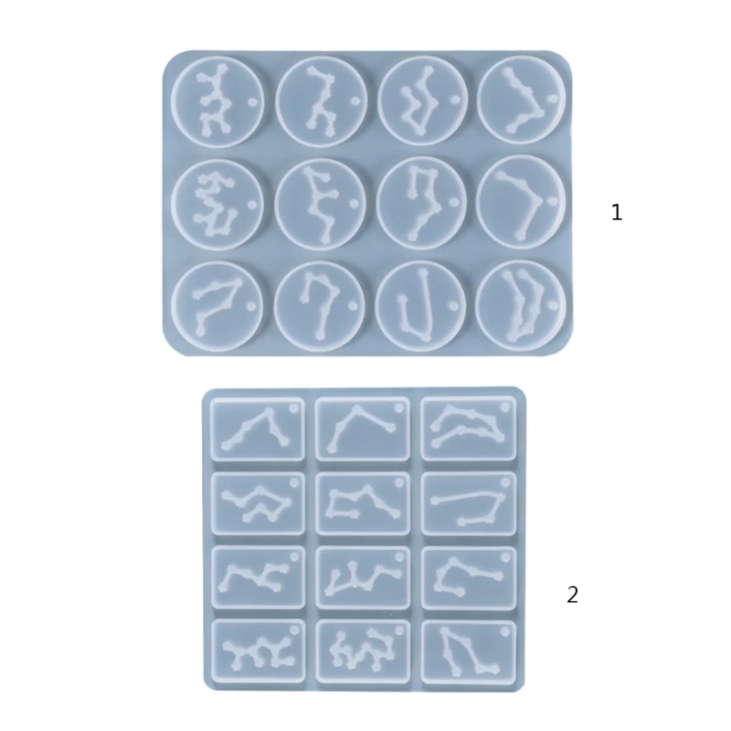 

Блестящие глянцевые силиконовые формы L5YD для смолы, 12 элементов, форма «сделай сам» для брелоков, подвесок, ювелирных изделий, форма для рук...