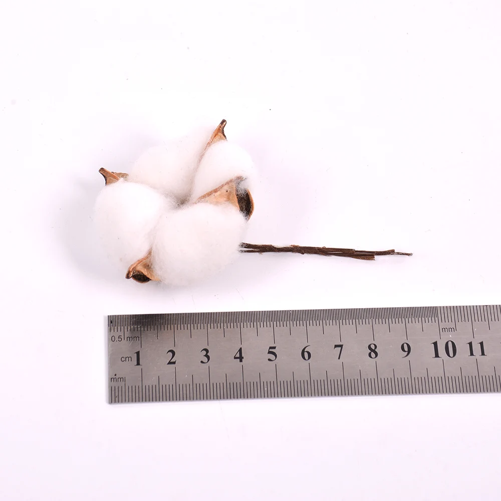 5 шт. искусственные цветы хлопковая капука сухие украшение для дома на осень