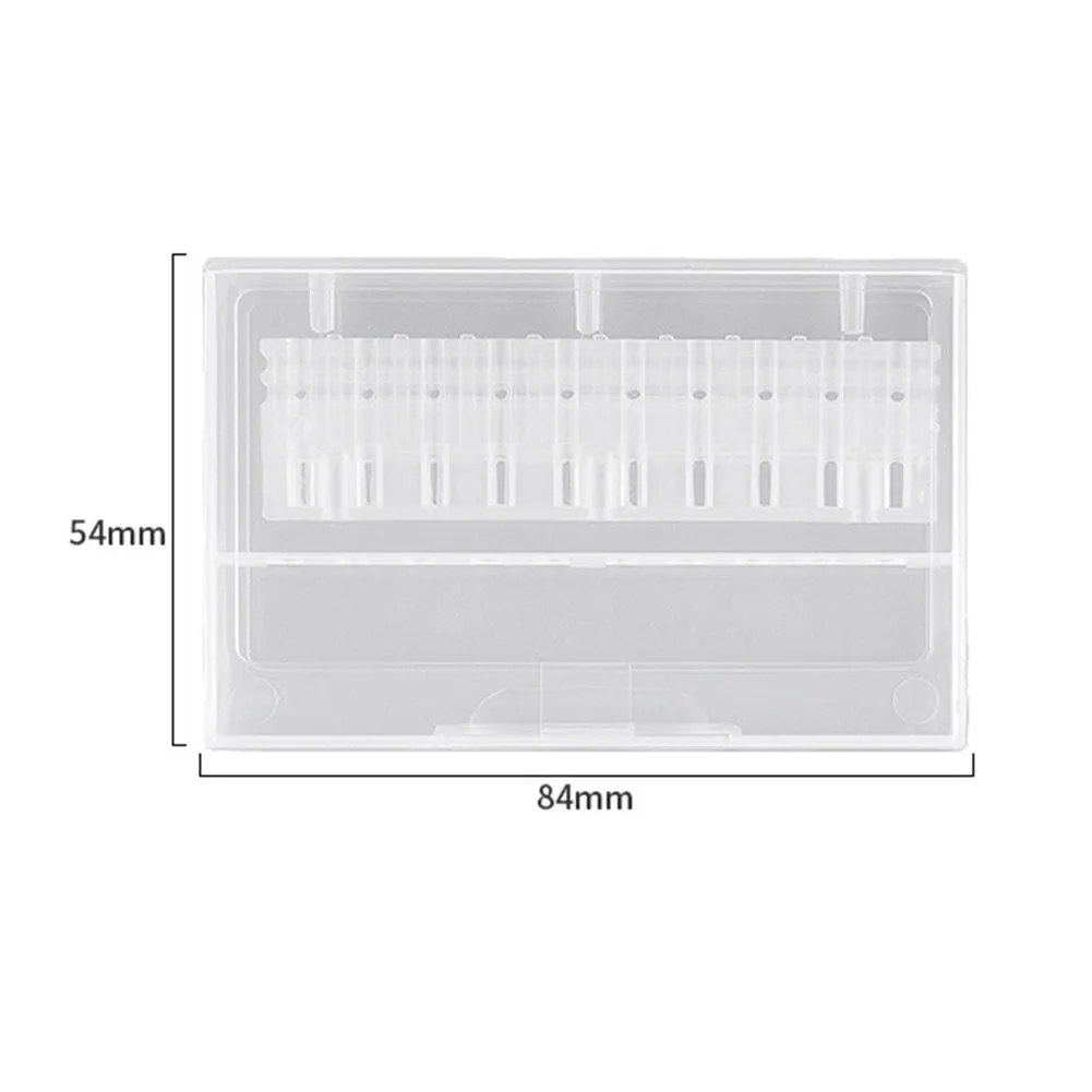 

Lightweight Drill Bit Holder Box Manicure Nail Organizer Plastic Portable