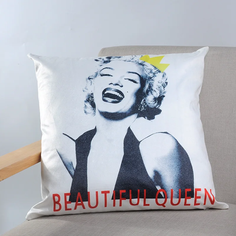 Чехол для подушки с принтом черно белая серия Мягкая фланелевая наволочка дивана