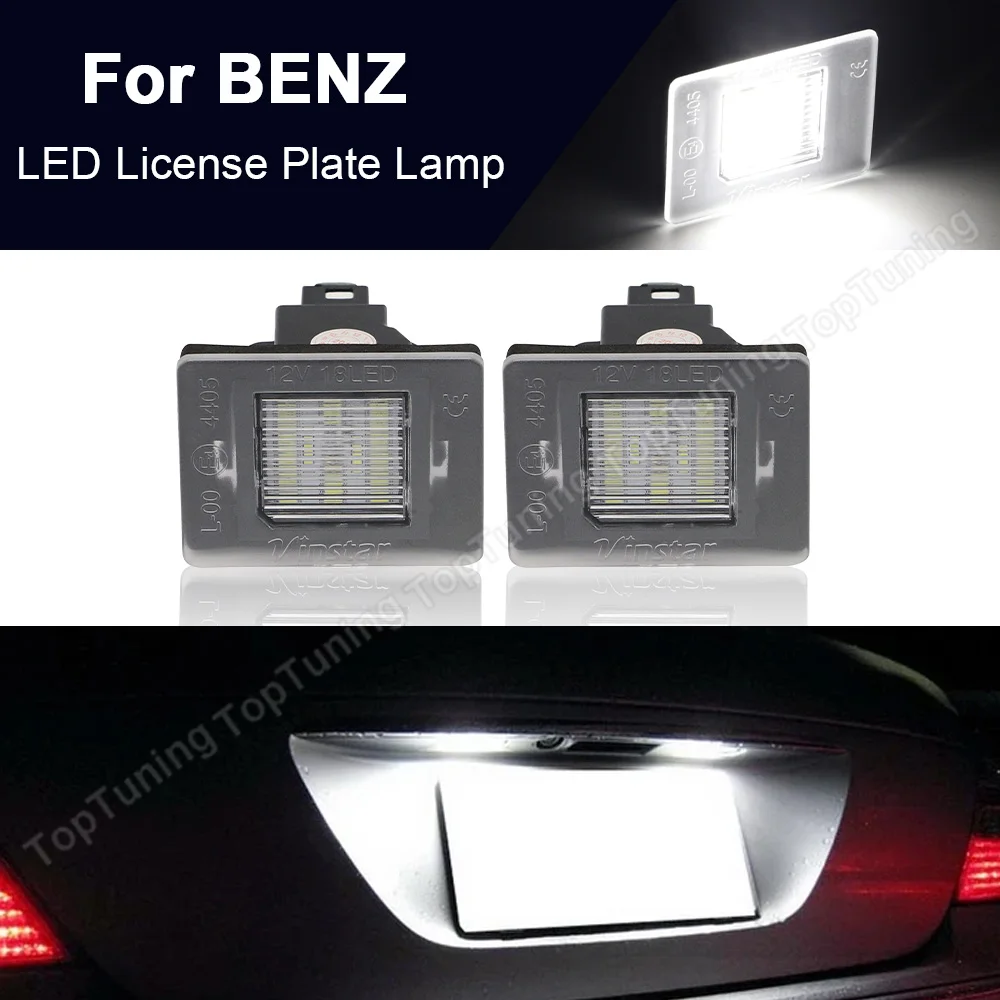 

2PCS LED License Number Plate Lights Lamp For Mercedes Benz W176 W156 R172 X166 W166 Vito W447 No Error