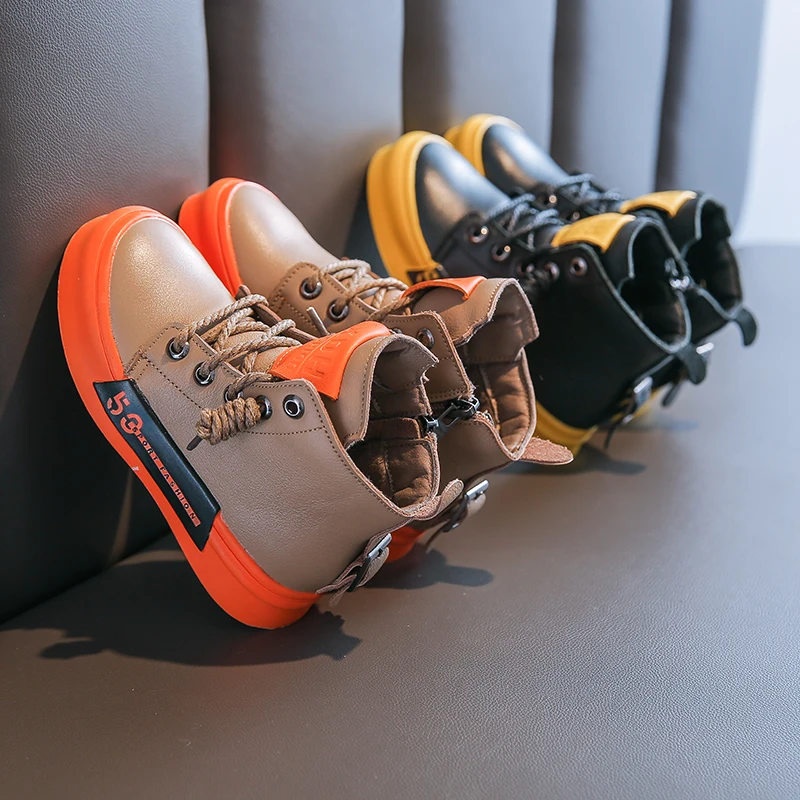 Bakkotie 2019 Kids Winter Baby Boys Genuine Leather Shoes Children High Top Sneakers Girls Casual Sport Trainers Toddler | Детская