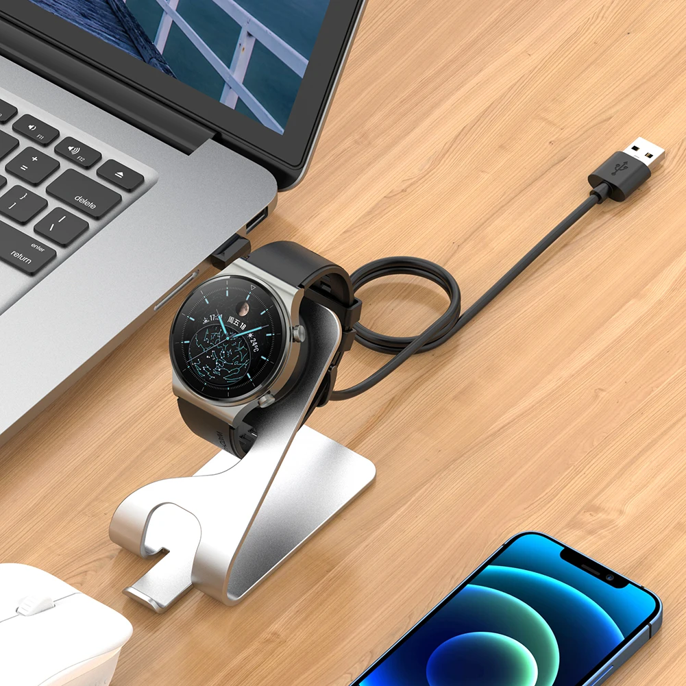

Подходит для зарядного устройства Huawei Watch Gt Runner из алюминиевого сплава, металлический кронштейн второго поколения, зарядный кабель Gt3