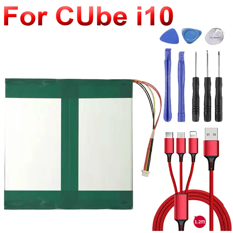 Аккумулятор для планшета Cube IPLAY i10 iwork 10 Dual system 3 7 в 11000 мАч|Аккумуляторы мобильных