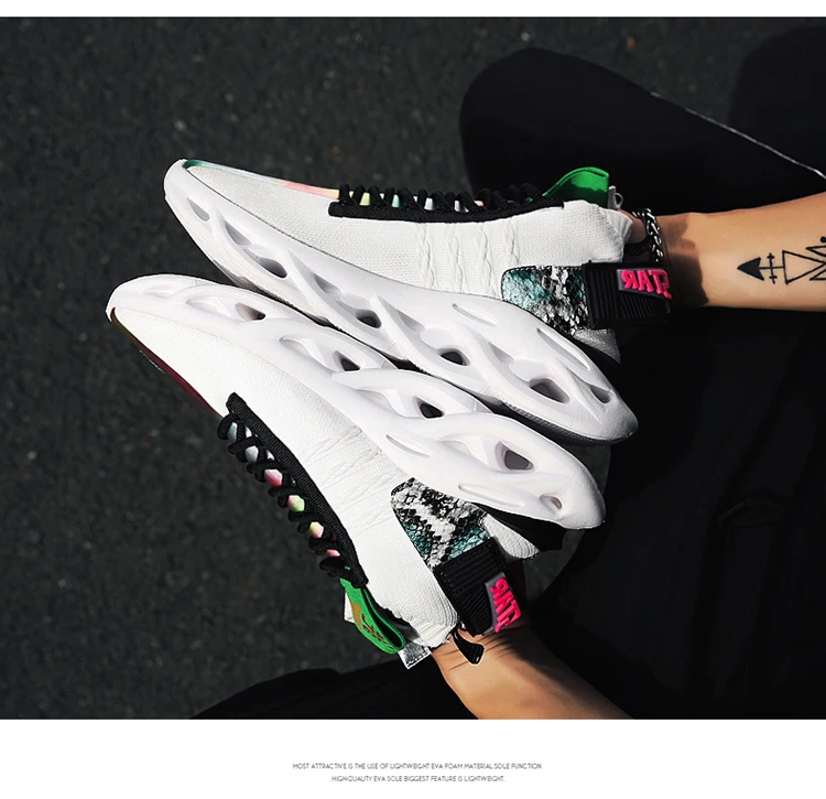 Спортивная мужская обувь для бега, дышащие мужские кроссовки Flyknit, кроссовки, летняя Уличная обувь для бега, Баскетбольная обувь, chaussure homme