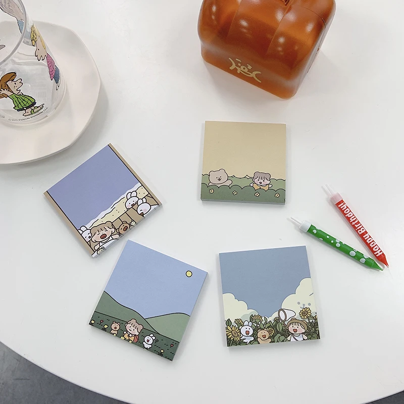 60 листов портативные блокноты SIXONE с изображением леса и кролика для