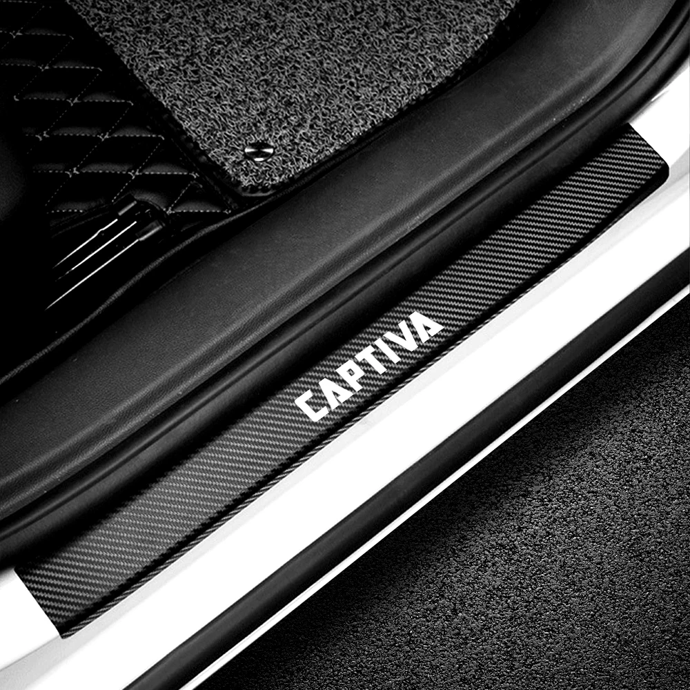 4PCS Car Styling Door Threshold Sill Guard Sticker for Chevrolet Cruze Lacetti Captiva SS Z71 Equinox Trax Impala Camaro Spark | Автомобили