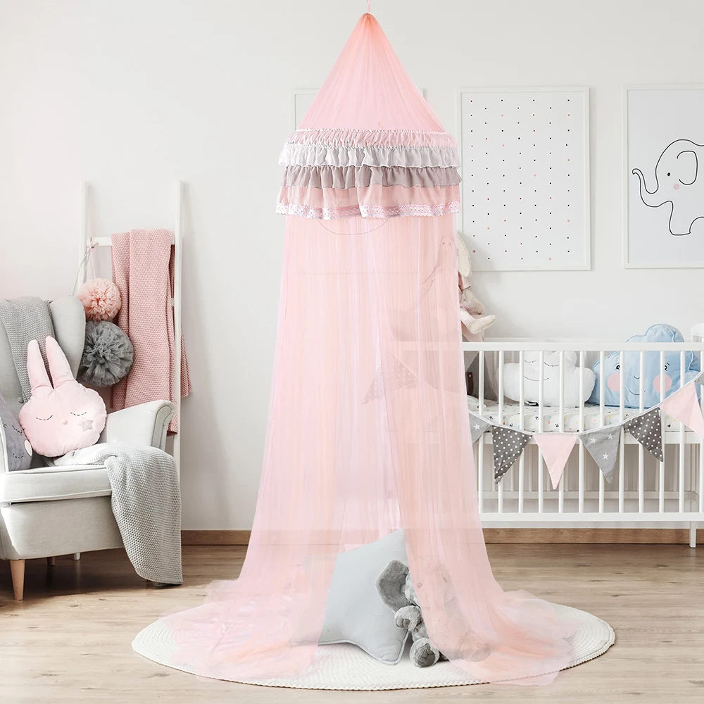 Hanging Princess Dome Mosquito Nets Lace Net Kids Bed Curtain Canopy Photography Props Ins Style Bedcover | Дом и сад