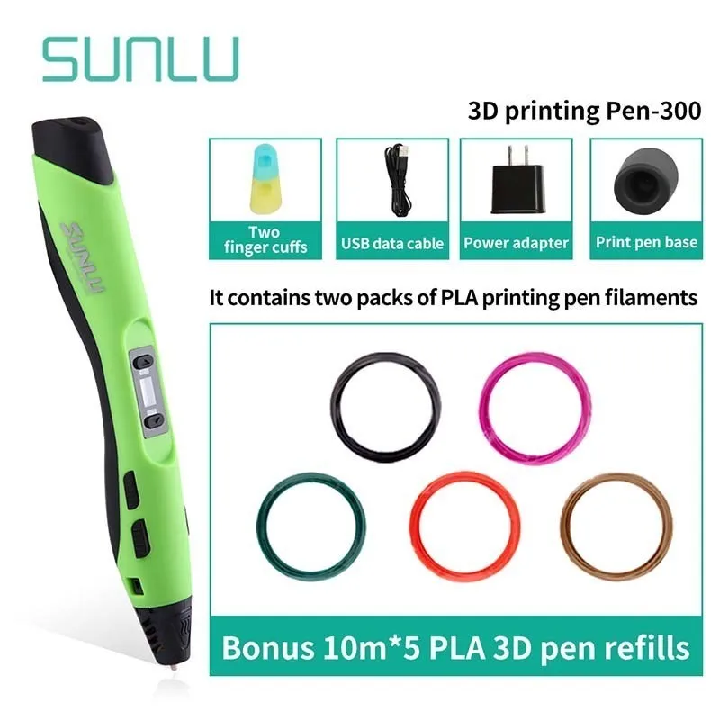 Лидер продаж 3D ручка с 5 рулонами/10 м PLA нить нетоксичный материал безопасный для