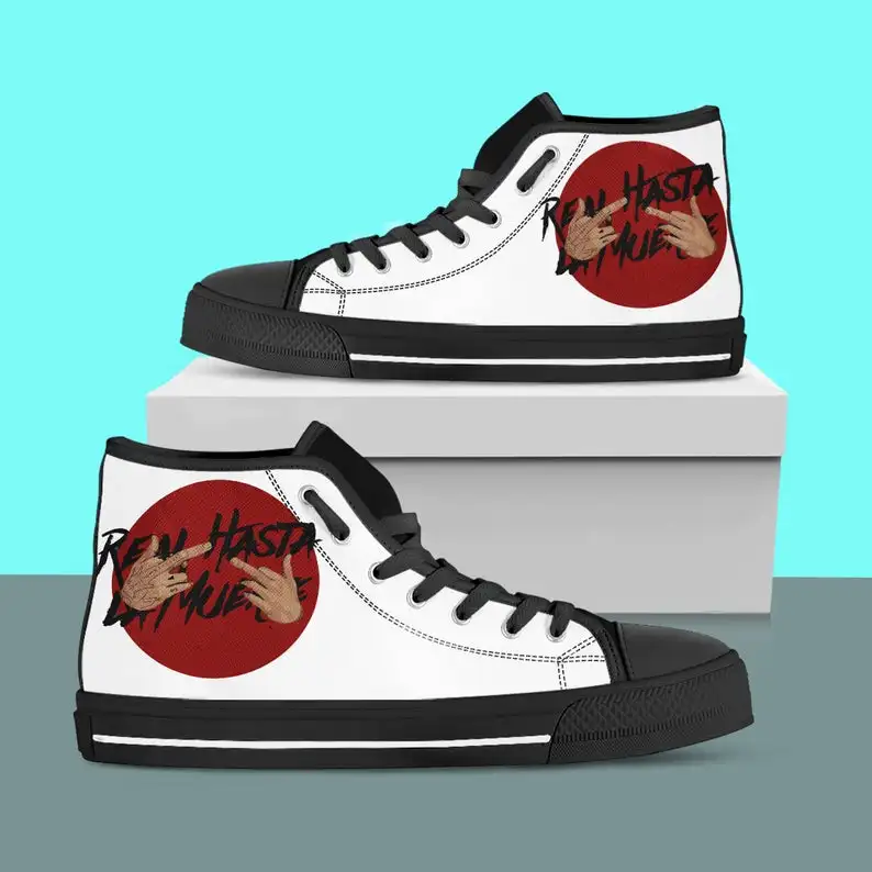 

Singer Anuel AA High Top, Mens Womens Designer Leisure Sneakers Men Casual Canvas Shoes