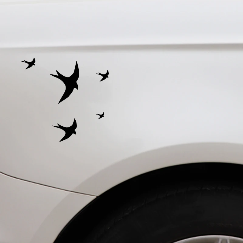

Swallow Flying Creative Decals High Quality Car Decoration Decals Personalized Pvc Waterproof Decals Black/white, 16cm*16cm