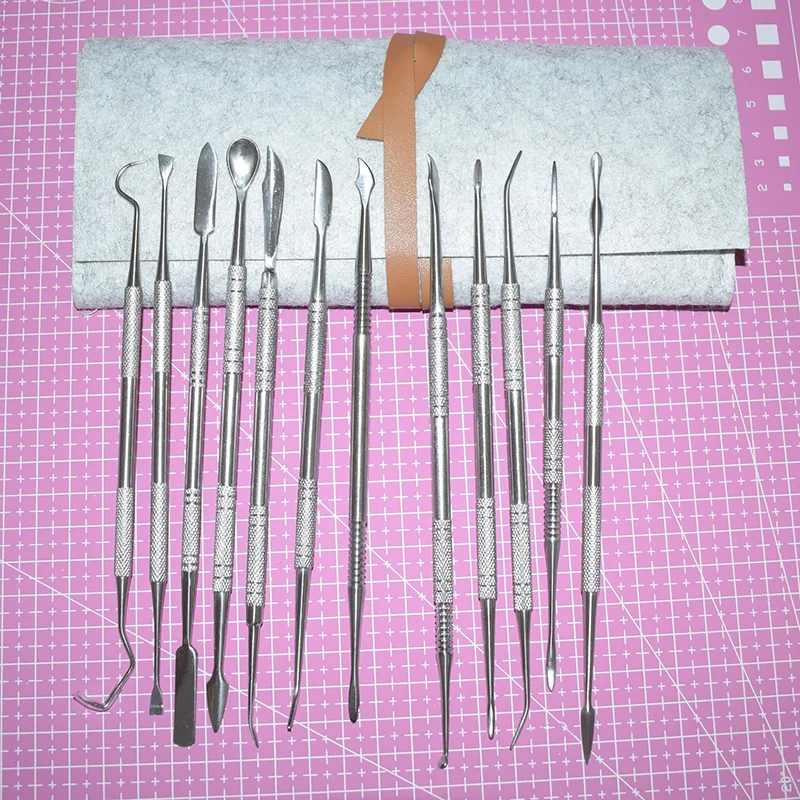 12 шт. набор инструментов из полимерной глины керамика нержавеющей стали