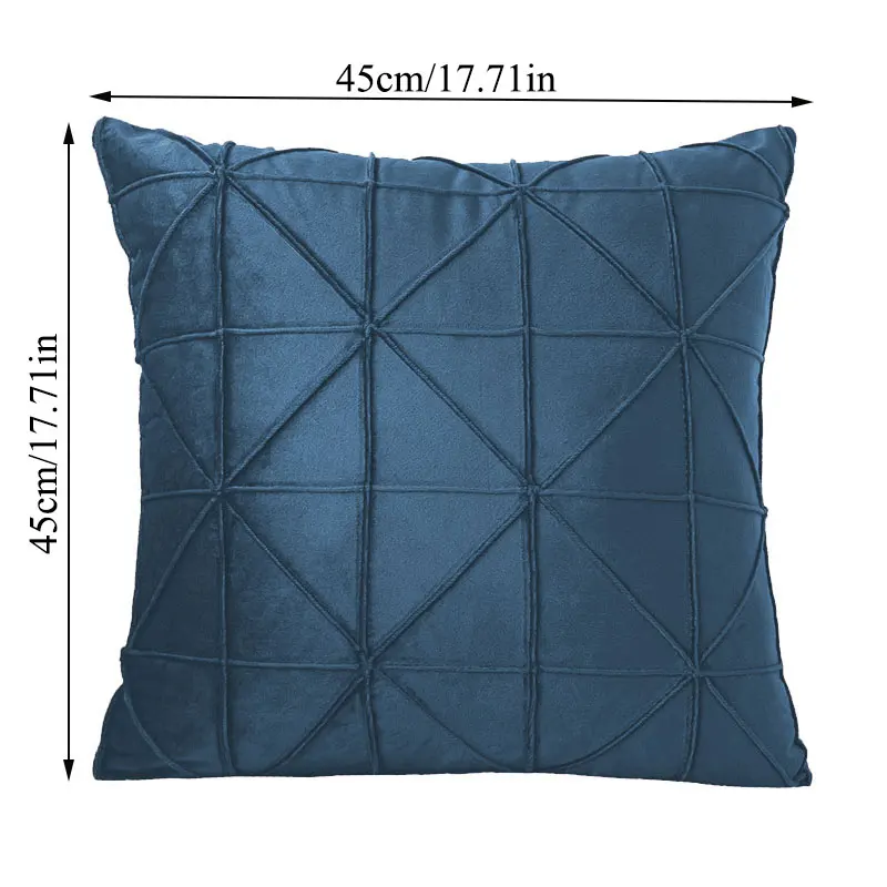 

Casual Geometric Waist Cushion Cover Comfortable Pillowslip Home Supplies 45*45cm Solid Color Dutch Fleece Plain Dyed Pillowslip