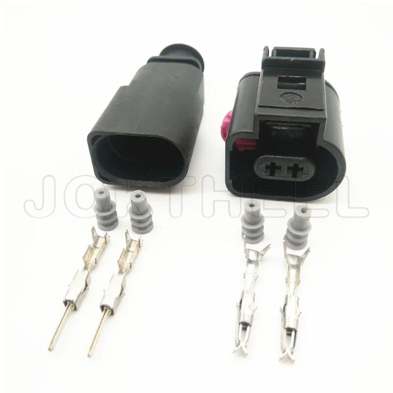 1-20 комплектов Комплект 1,5mm 2 контактный Мужской Женский Разъем для датчика Автомобильный катушка зажигания Разъем для Audi VW EOS Гольф 1J0973802 1J0973702