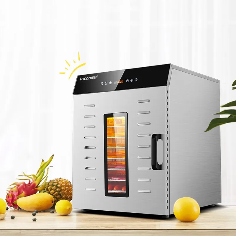 

Food Dehydration Dryer Dried Fruit Machine for Home and Commercial 8-layer Smart Touch Capacity Visual Door Lighted