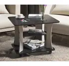 Боковой столик для журнального столика, простой современный дизайн, с овальной складной столешницей, четырехколесные двухфункциональные полки 96,6x59x55 см