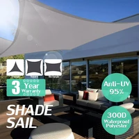 waterproof oxford gray square rectangle shade sail garden terrace canopy swimming sun shade outdoor camping yard sail awnings