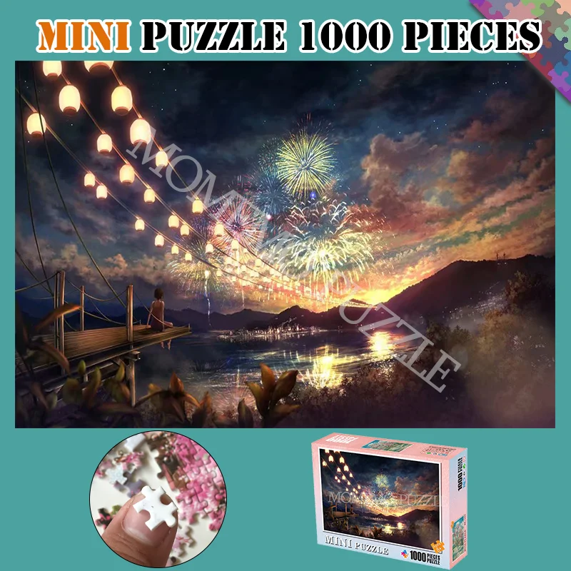 Искусственные игрушки яркие фейерверки 1000 штук деревянный пазл мультяшный