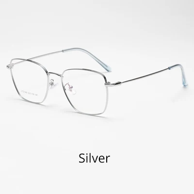 Silver Ralferty, полностью металлические очки, оправа для женщин, Золотые очки для глаз, для мужчин, близорукость, оптические оправы для очков, monturas de lentes mujer Y1132 - Цвет оправы: Silver