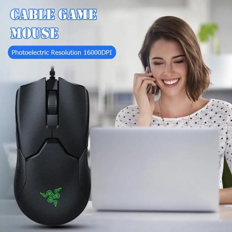 Razer Viper USB Проводная 16000 dpi Регулируемая Макросъемка RGB игра определение RGB эргономичная мышь для настольного компьютера/ноутбука Новинка