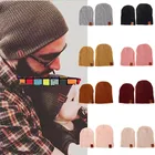 Детская теплая Зимняя Вязаная Шапка-бини для новорожденных девочек и мальчиков вязаная крючком Лыжная Шапка-бини наушники для взрослых и детей шапки для мам и пап для женщин и мужчин