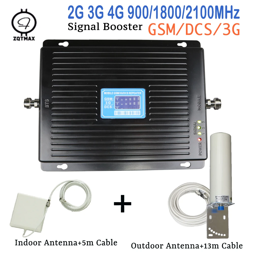2G 3G 4G Moblie усилитель сигнала GSM DCS WCDMA трехдиапазонный UMTS LTE сотовый телефон 900 1800 2100
