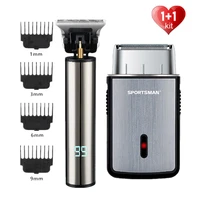 lcd hair clipper trimmer professional barber hair clipper baldheaded hair trimmer mens hair cutting machine 0mm trimmer mower