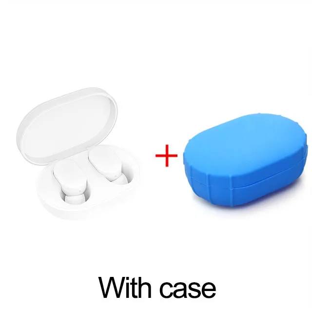 Xiaomi mi AirDots TWS Bluetooth наушники беспроводные наушники-вкладыши наушники гарнитура с mi c и зарядной док-станцией Молодежная версия - Цвет: blue case