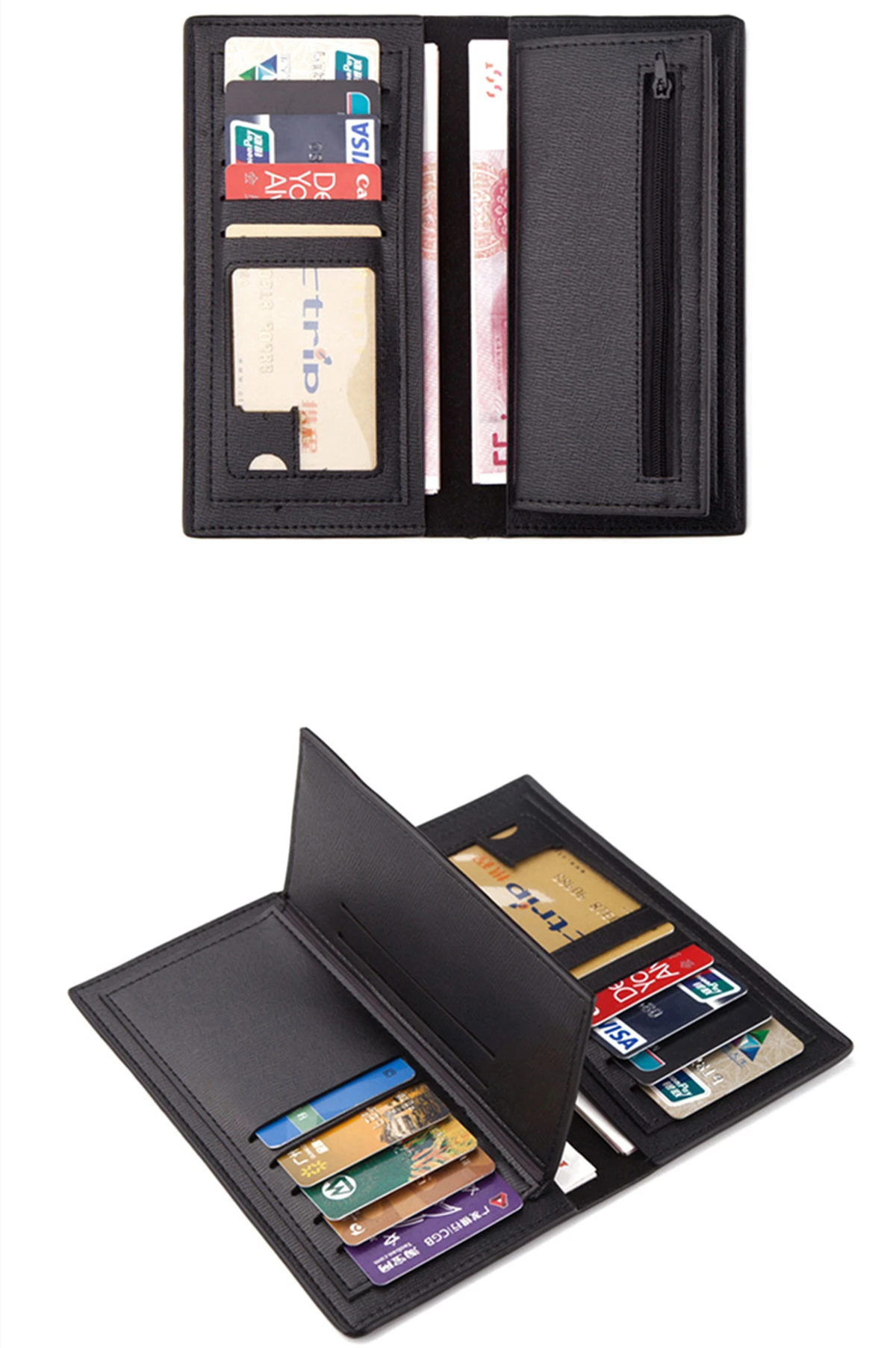 Длинный короткий черный кошелек унисекс из искусственной кожи Dororo Hyakkimaru с