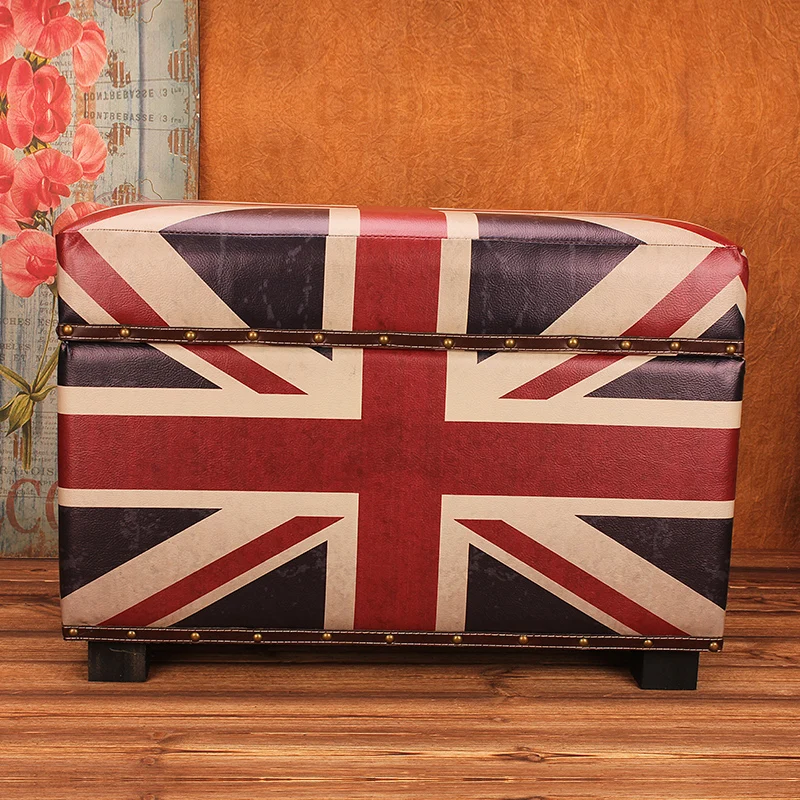 Американский ретро стул для хранения может сидеть взрослых простой современный