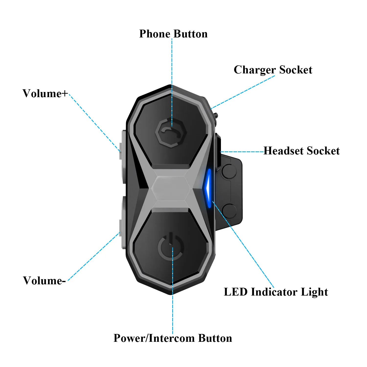 WT005 мотоцикла система внутренней связи по Bluetooth для Шлемы гарнитуры 1000 м Hands free