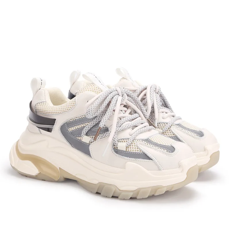 

Кроссовки женские на массивной платформе, Вулканизированная подошва, повседневная спортивная обувь для бега, весна-лето-осень-зима