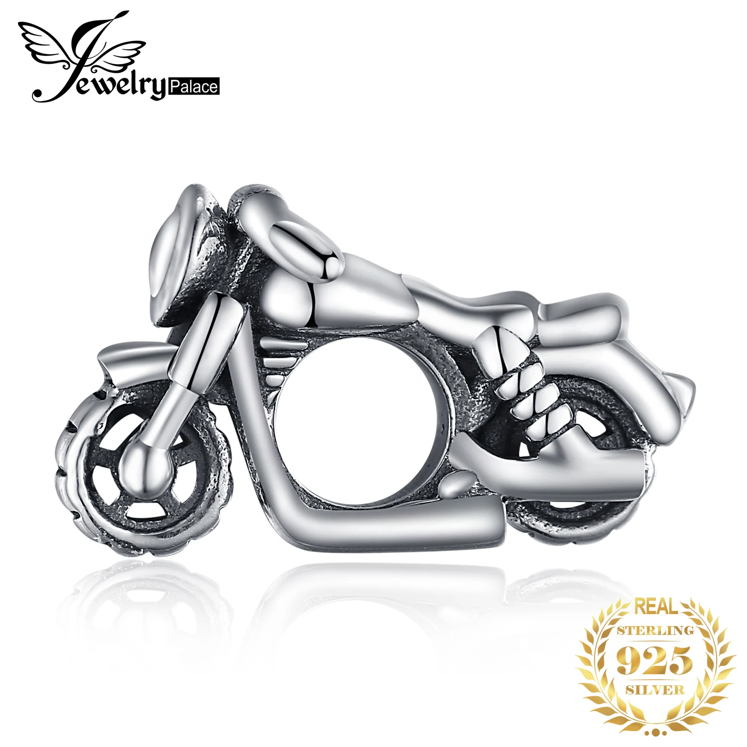 JewelryPalace Винтаж 925 пробы серебро подвеска &quotмотоцикл&quot Бусы Fit Браслеты для Для