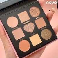 novo 9 color oil painting landscape eye shadow matte pearly lustre not easy to fly powder lasting no blooming beginner t1354