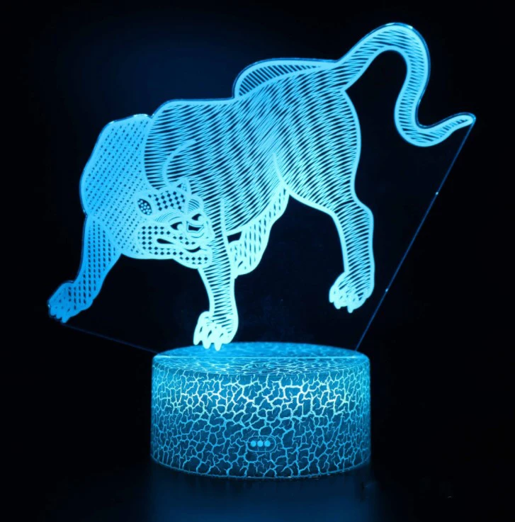 12 зодиакальные животные 3D лампа светодиодный ночник 7 цветов Изменение сенсорного настроения лампа Рождественский подарок Прямая