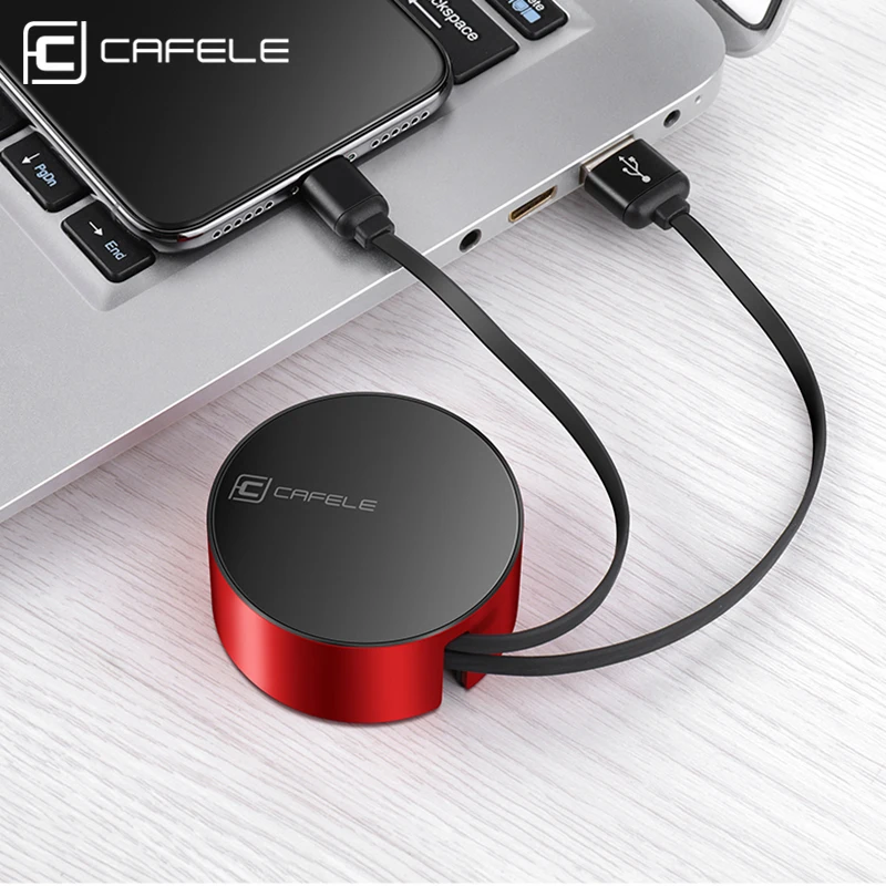 CAFELE Выдвижной USB кабель для iPhone X XI XS MAX usb зарядки XIR XR 7 8 Plus мини портативный