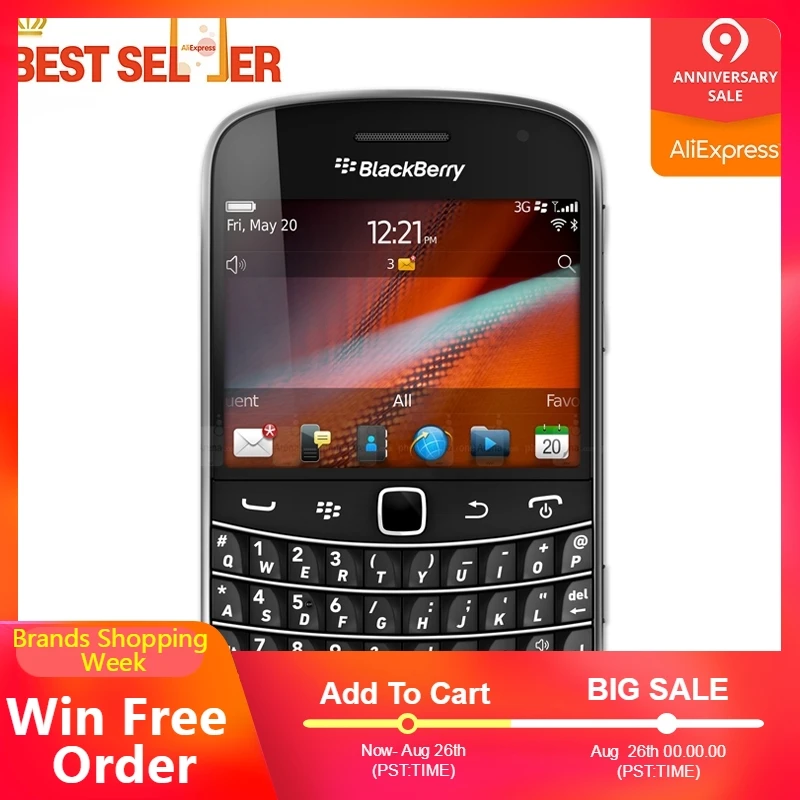 BlackBerry 9930 разблокированный Bold Touch 3g Wifi gps телефон 5MP камера 768 Мб rom 8 Гб ram Бесплатная