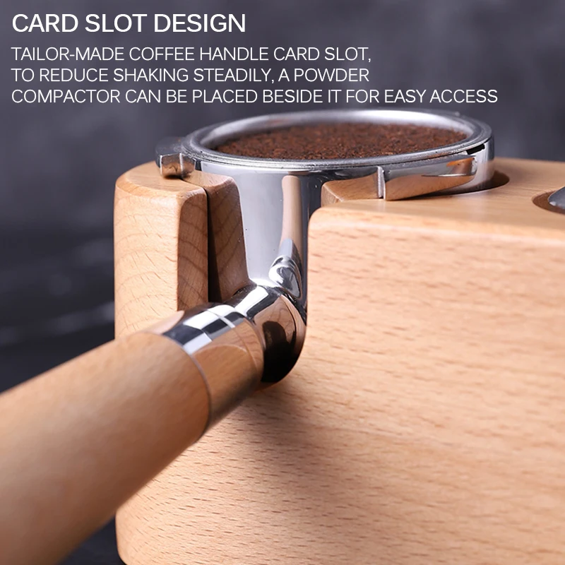 

Coffee Filter Tamper Holder Walnut Wood Espresso Tamper Mat Stand Coffee Maker Support Base Rack Coffee Accessories For Barista