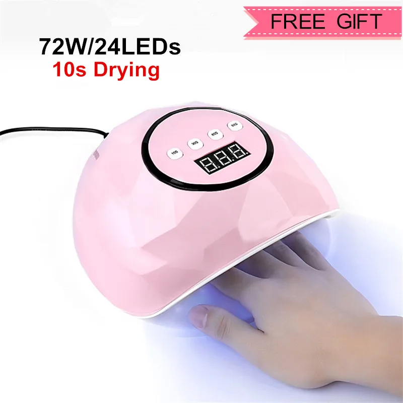 

72W UV LED Nail Lamp For Manicure Gel Nail Dryer Drying Nail Polish Lamp LCD Display Quick Dry Auto Sensor Manicure Tools