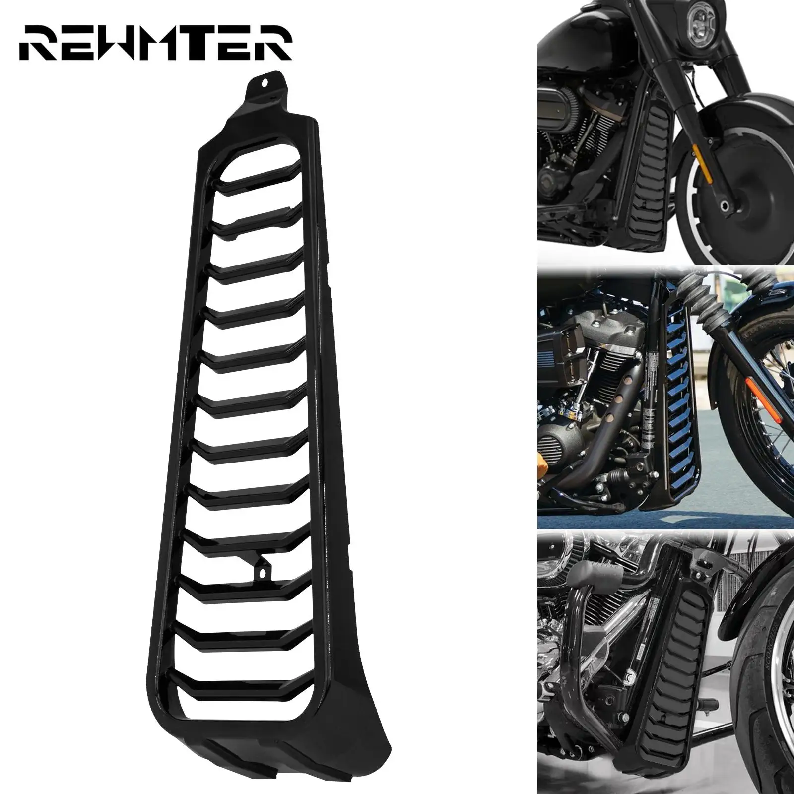 Мотоцикл передний подбородок обтекатель спойлер рамка Крышка глянцевый черный