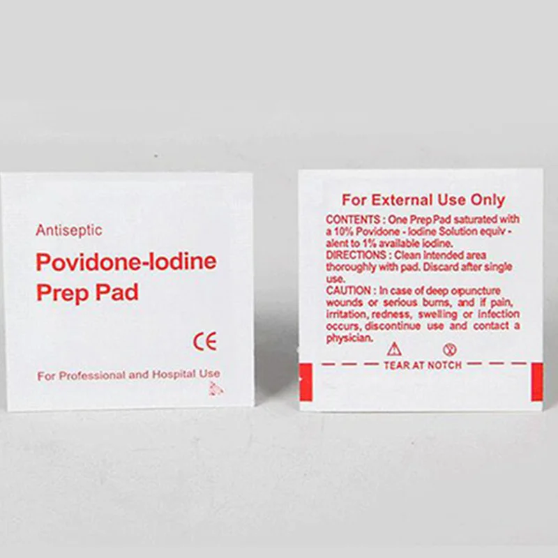 

800 pcs Portable Povidone-Iodine Prep Pad Sealed Disposable Wound Pad for Outdoor Travel Home