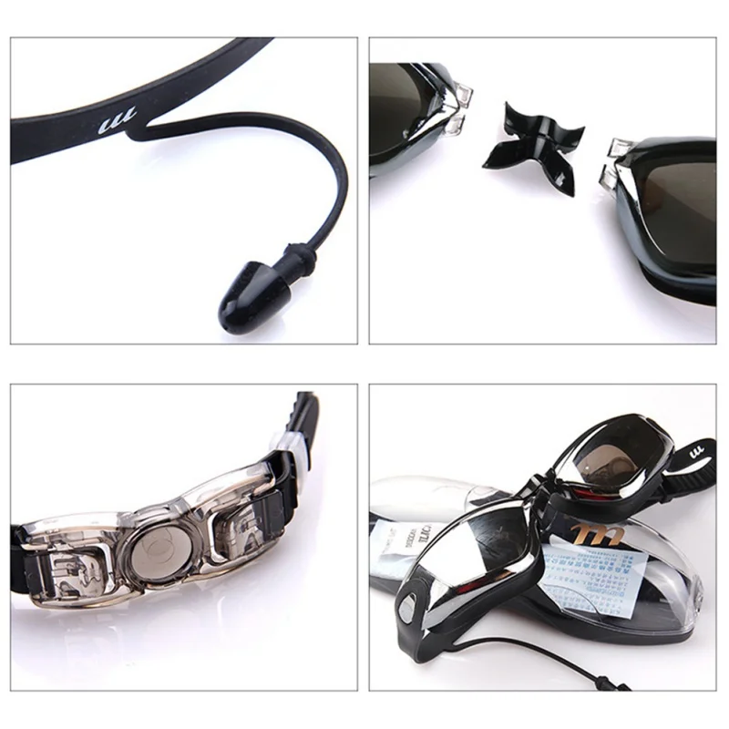 

6Pcs/set Men Swim Shorts Trunks/Swimming Glasses Goggles Caps/Bag/Ear Plug/Nose Pad Diving Swimsuit