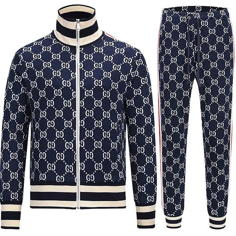 

Men's casual gg suit 3D high quality brand sports pants spring and autumn thin zipper jacket men's and women's suits