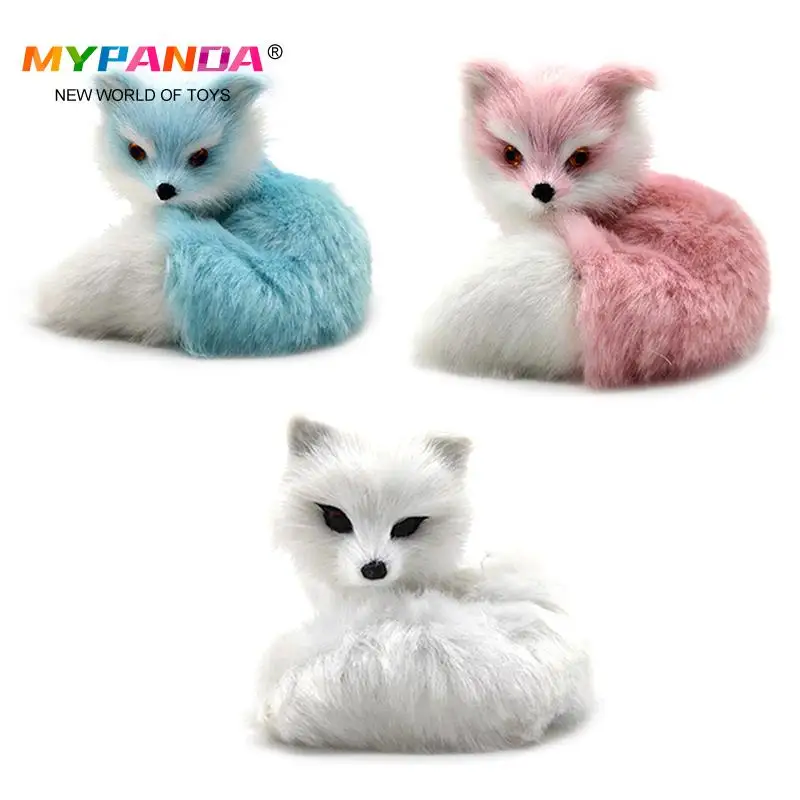 Hot Sale Small Simulation Fox Toy Mini Squatting Model Home Decoration Wedding Birthday Gift Stuffed Plush Toys | Игрушки и хобби