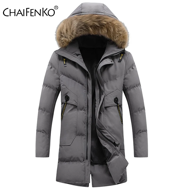 

Мужская ветрозащитная Толстая теплая длинная парка 8XL, новинка зимы 2021, модная куртка с капюшоном и меховым воротником, пальто, Мужская высо...