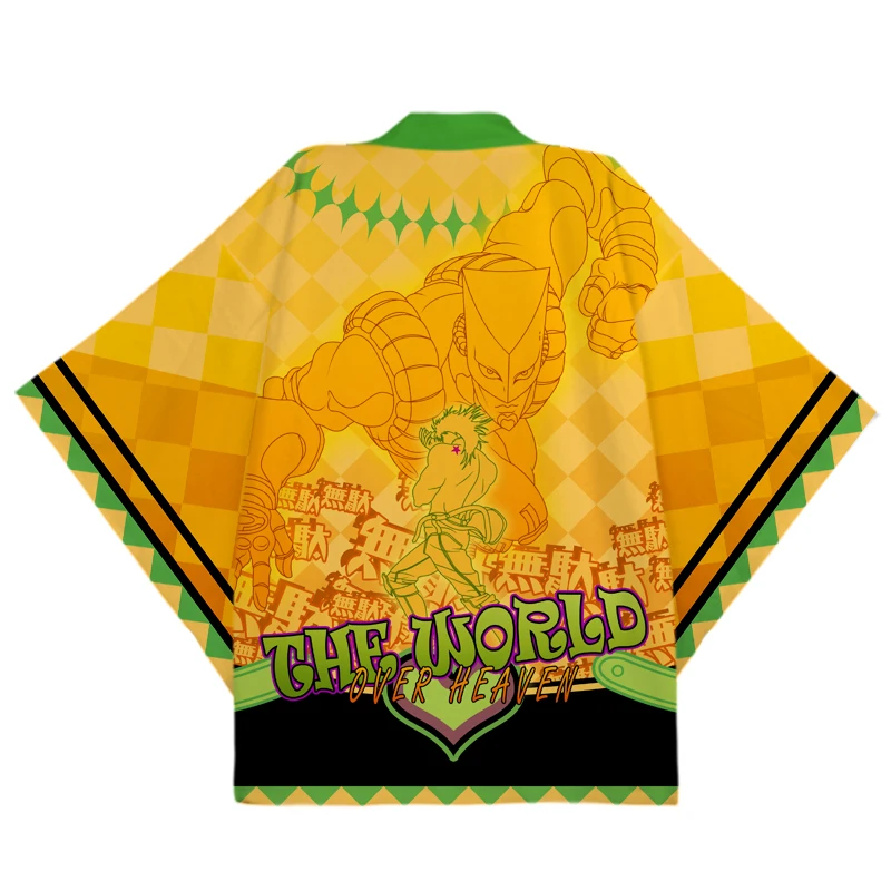 Необычные приключения Джоджо Косплей Джованна юката кимоно плащ Haori Кардиган Пальто кофта для сна костюм