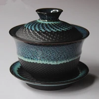 new 180ml dehua kiln change ceramic gaiwan tea cup handmade tea tureen chinese retro tea set accessories master cup drinkware